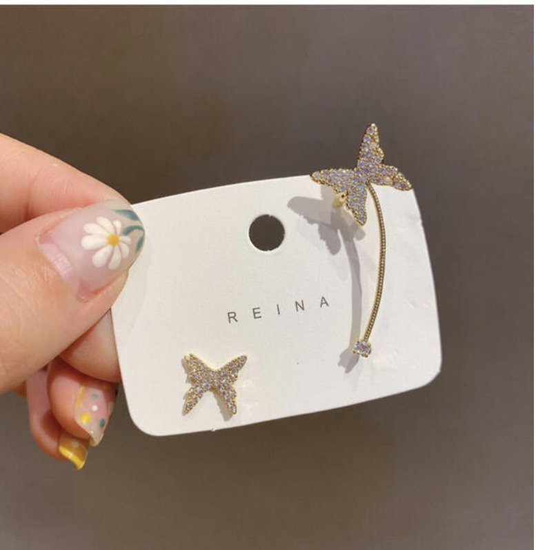 Silver Needle AB Earrings