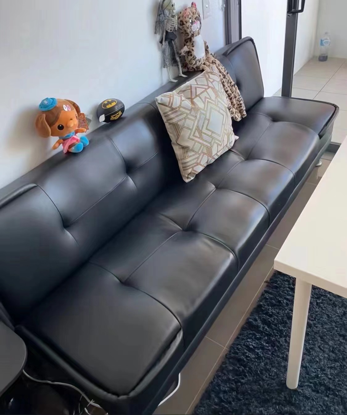 Black Leather Sofa