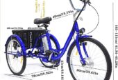 CEFRAX Electric Tricycle, 36V 10Ah Removable Battery 24″