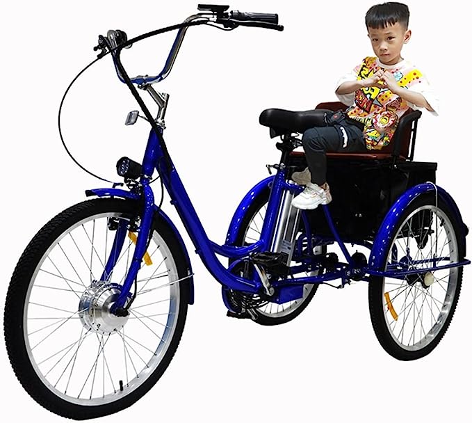 CEFRAX Electric Tricycle, 36V 10Ah Removable Battery 24″