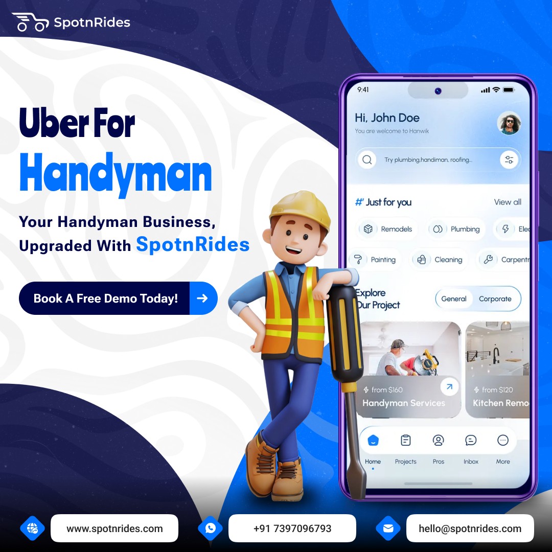Build Your Uber For Handyman App With SpotnRides