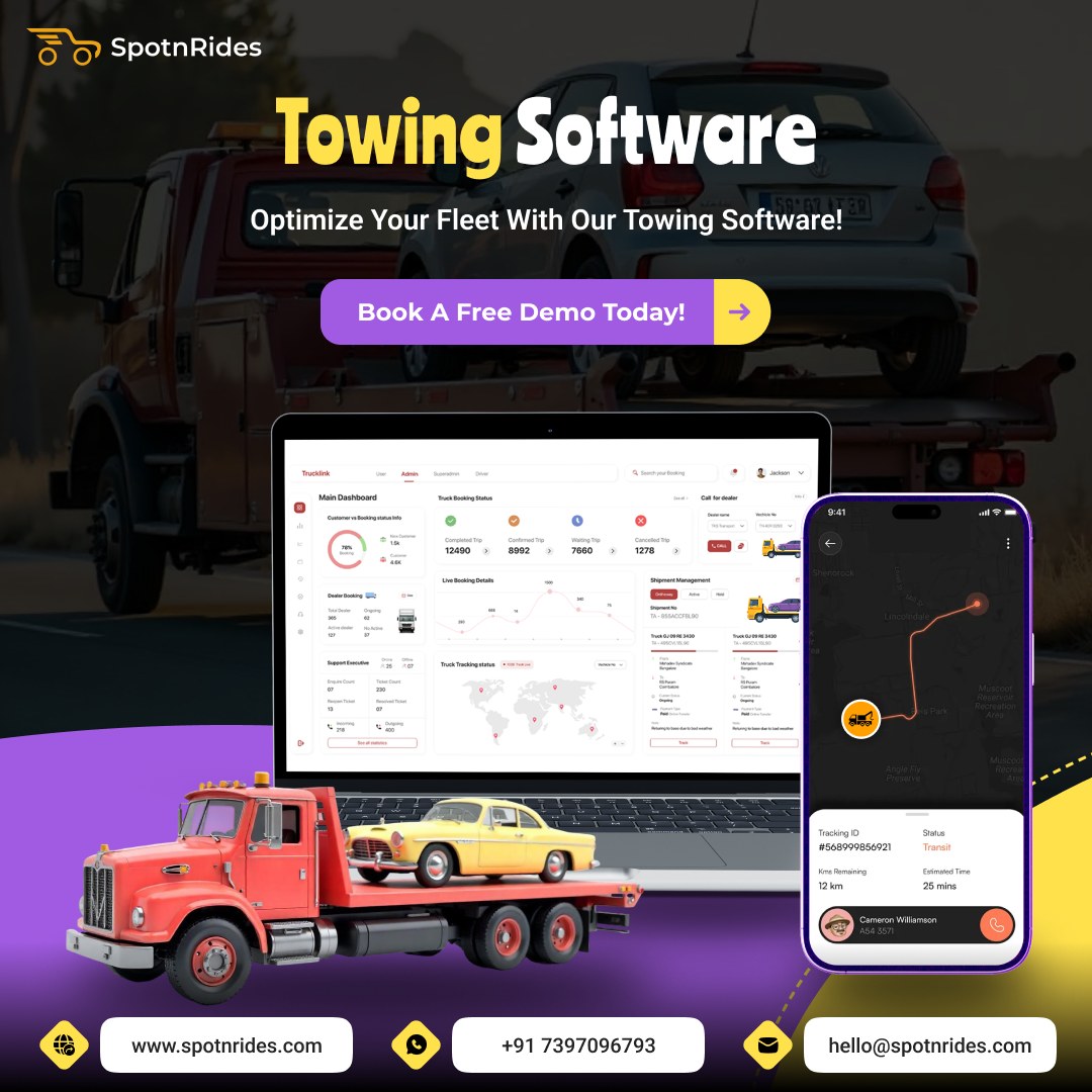 Streamline Your Tow Truck Services With SpotnRides’ Custom App